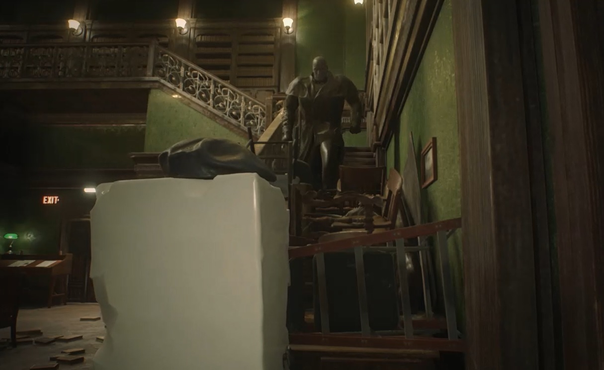 【バイオRE2 The 豆腐 Survivor】タイラントを図書室でダウンさせると3階に上がることがある！